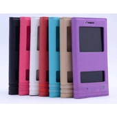 T60 ile Uyumlu Elite Serisi Pencereli Kapaklı Kılıf Kırmızı - 1