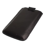 Lumia 525 ile Uyumlu Çekmeli Deri Kılıf Siyah thumbnail 2