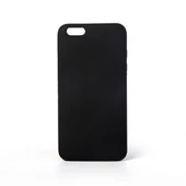 iPhone 6/6S ile Uyumlu Rubber Kılıf Siyah - 1