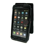 Galaxy S2 i9100 ile Uyumlu Deri Kılıf Dik Model Siyah - 1