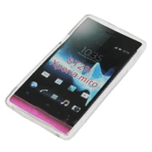 Xperia Miro ile Uyumlu Şeffaf Silikon Kılıf Beyaz Renk - 2