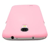 Galaxy S4 i9500 ile Uyumlu Sert Kauçuk Kılıf Pembe Renk thumbnail 3