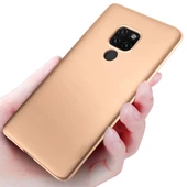 Mate 20 X ile Uyumlu Soft Silikon Kılıf Altın - 1