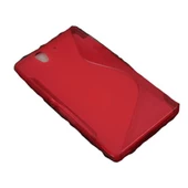 Xperia Z ile Uyumlu S Desenli Silikon Kılıf Kırmızı thumbnail 3