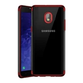 Zore Galaxy J4 2018 ile Uyumlu Glitter Silikon Kılıf Kırmızı - 1
