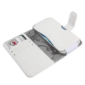 Xperia Z ile Uyumlu Yan ile Uyumlu Kapaklı Cüzdanlı Kart Bölmeli Deri Kılıf Beyaz Renk thumbnail 1