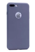iPhone 7 Plus ile Uyumlu Rubber Sert Kılıf Füme - 1