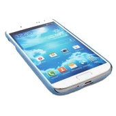 Galaxy S4 i9500 ile Uyumlu Kumlu Sert Kauçuk Kılıf Mavi - 2