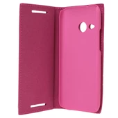 One M8 Mini ile Uyumlu Magnum Serisi Yan Model Kapaklı Kılıf Pembe thumbnail 2