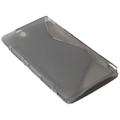 Xperia Z ile Uyumlu S Desenli Silikon Kılıf Gri thumbnail 2