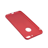 iPhone 7 Plus ile Uyumlu Rubber Delikli Silikon Kılıf Kırmızı - 2