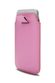 iPhone 5 ile Uyumlu Çekmeli Deri Kılıf Pembe - 1