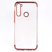 Zore Redmi Note 8T ile Uyumlu Dört Köşeli Lazer Silikon Kılıf Kırmızı - 1