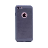 Zore iPhone 6Plus/6SPlus ile Uyumlu Rubber Delikli Sert Kılıf Gri - 1