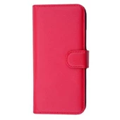 One M8 Mini ile Uyumlu Yan Model Kartlıklı Cüzdanlı Kılıf Kırmızı - 1