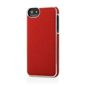 Adopted iPhone SE/5S/5 ile Uyumlu Deri Wrap Kılıf Kırmızı APH11156 - 1