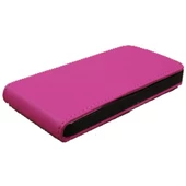 iPhone SE/5S/5 ile Uyumlu Deri Kılıf Dik Mıknatıslı Model Pembe Renk - 3