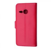One M8 Mini ile Uyumlu Yan Model Kartlıklı Cüzdanlı Kılıf Kırmızı - 6