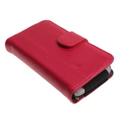 iphone 6 ile Uyumlu Yan Kapaklı Cüzdanlı Kart Bölmeli Deri Kılıf Kırmızı Renk - 3