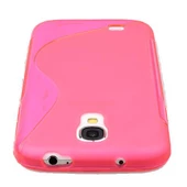 Galaxy S4 i9500 ile Uyumlu Desenli Silikon Kılıf Pembe thumbnail 1