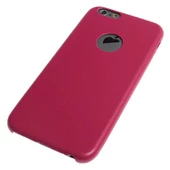 iPhone 6S/6 ile Uyumlu Kılıf Leather Fit Serisi Yumuşak Dokulu Vişne Çürüğü - 1