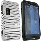 E7 ile Uyumlu Delikli Sert Kauçuk Kılıf Beyaz Renk thumbnail 1