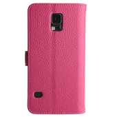 Galaxy S5 G900 ile Uyumlu Textured Walled Kapaklı Kılıf Pembe Renk - 3