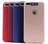 iPhone 7/8 Plus ile Uyumlu S-Line Cover Rubber Sert Kılıf Siyah - 2