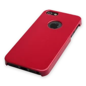 iPhone 5S ile Uyumlu Sert Kauçuk Kılıf Logolu Parlak Kırmızı Renk - 1