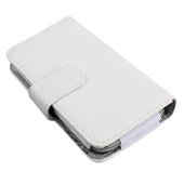 Xperia Z ile Uyumlu Yan ile Uyumlu Kapaklı Cüzdanlı Kart Bölmeli Deri Kılıf Beyaz Renk thumbnail 2