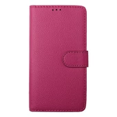Xperia M2 Dual ile Uyumlu Kılıf Yan Model Kartlıklı Cüzdanlı Pembe - 1
