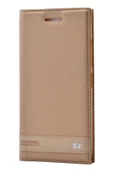 Zore Vibe S1 Lite ile Uyumlu Elite Serisi Kapaklı Kılıf Gold - 1