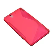 Xperia Z ile Uyumlu S Desenli Silikon Kılıf Pembe - 3