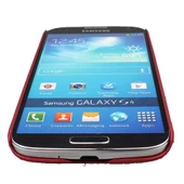 Galaxy S4 i9500 ile Uyumlu Sert Kauçuk Kılıf Kırmızı Renk - 4