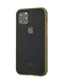 iPhone 12 Pro Max ile Uyumlu Lent Silikon Kılıf (6.7") Haki - 1