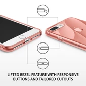 Ringke Flow iPhone 7/8 Plus ile Uyumlu KIlıf Rose Gold 3D Dalga Efekti Hafif Esnek Renkli Transparan - 2