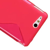Xperia Go ile Uyumlu S Desenli Şeffaf Silikon Kılıf Pembe Renk - 2