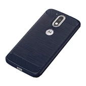 Moto G4 Plus ile Uyumlu Room Silikon Kılıf Lacivert - 1