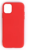 iPhone 11 Pro Max ile Uyumlu Cappy Silikon Kılıf Kırmızı thumbnail 1