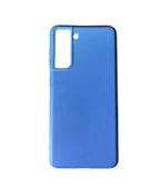 Galaxy S21 ile Uyumlu Cappy Silikon Kılıf Lacivert - 1