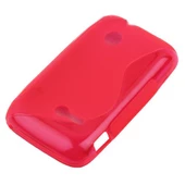 Xperia Tipo ile Uyumlu S Desenli Şeffaf Silikon Kılıf Pembe Renk - 1