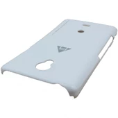Xperia T LT30p ile Uyumlu Rock Slim Kauçuk Kılıf Beyaz - 1