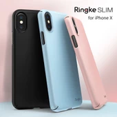 Ringke Slim iPhone X ile Uyumlu KIlıf Peach Pink - 4