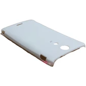 Xperia TX LT29i ile Uyumlu Sert Kauçuk Kılıf Beyaz thumbnail 1