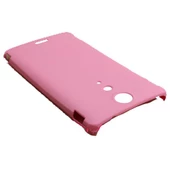 Xperia TX LT29i ile Uyumlu Sert Kauçuk Kılıf Pembe - 1