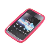 Xperia Tipo ile Uyumlu S Desenli Şeffaf Silikon Kılıf Pembe Renk - 2