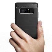 Galaxy Note 8 ile Uyumlu Kılıf Room Silikon Gri thumbnail 3