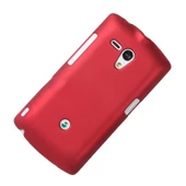 Xperia Neo L ile Uyumlu Sert Kauçuk Kılıf Kırmızı Renk - 1