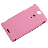 Xperia TX LT29i ile Uyumlu Sert Kauçuk Kılıf Pembe - 3