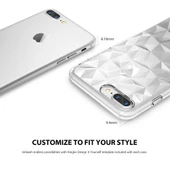 Ringke Air Prism 3D Elmas Yansıması iPhone 7/8 Plus ile Uyumlu KIlıf Rose Gold Ultra Hafif Esnek İnce Renkli Transparan thumbnail 3